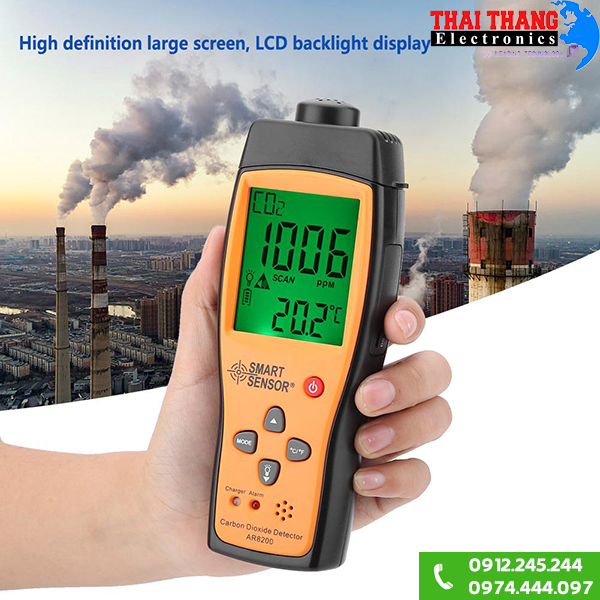 Máy đo nồng độ khí CO2 cầm tay Smart Sensor AR8200