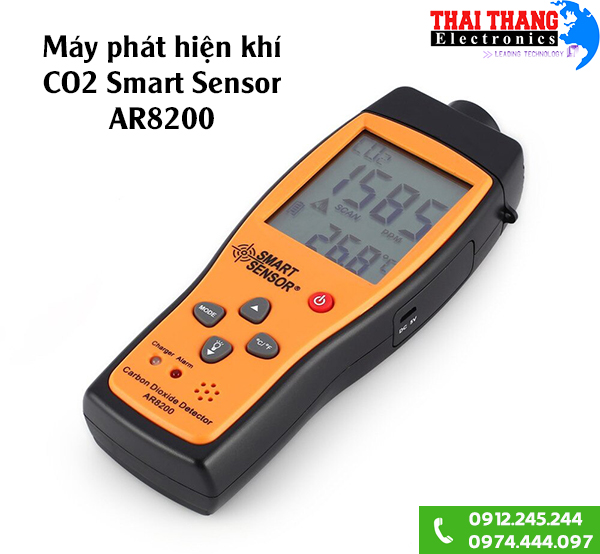 Máy đo nồng độ khí CO2 cầm tay Smart Sensor AR8200
