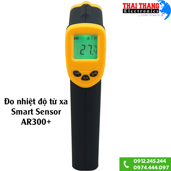 Súng đo nhiệt độ hồng ngoại từ xa Smart Sensor AR300+