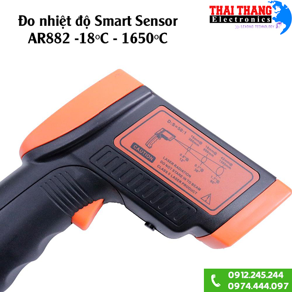 Súng đo nhiệt độ hồng ngoại Smart Sensor AR882 -18 đến 1650 độ