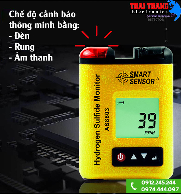 Máy đo nồng độ khí H2S AS8803