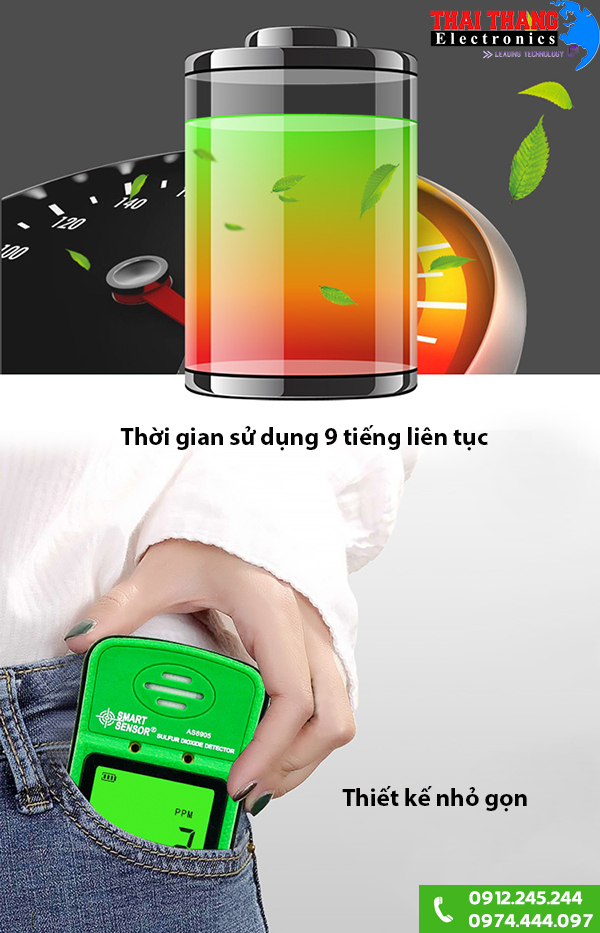 Máy đo nồng độ khí SO2 trong không khí AS8805