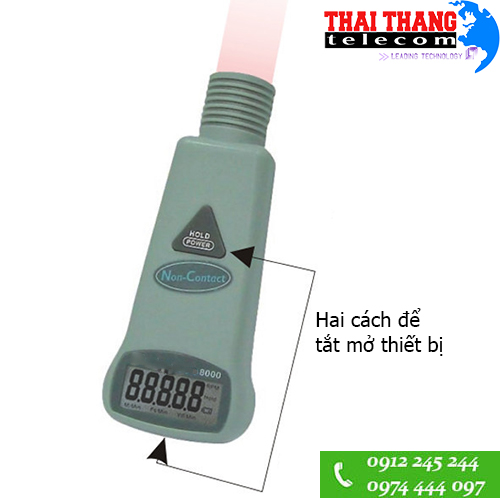 Máy đo tốc độ vòng tua không tiếp xúc AZ8000 Germany
